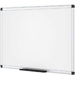 lot 21671 image: VIZ-PRO Dry Erase BoardMagnetic White Board, 47 X 35 Inches, Silver Aluminium Frame