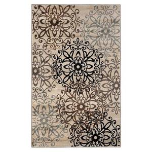 lot 21714 image: Superior Modern Floral Scroll Pet and Kid-Friendly Indoor Runner Rug  2 7 x12   Multi-Colored