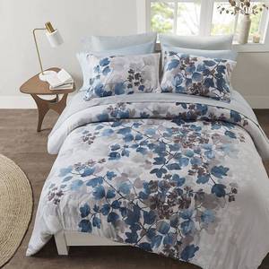 lot 21720 image: Madison Park Full Karissa Comforter Set with Bed Sheet Blue