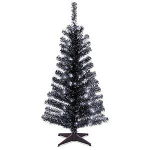 lot 21727 image: National Tree Company 4 ft Prelit Tinsel Tree