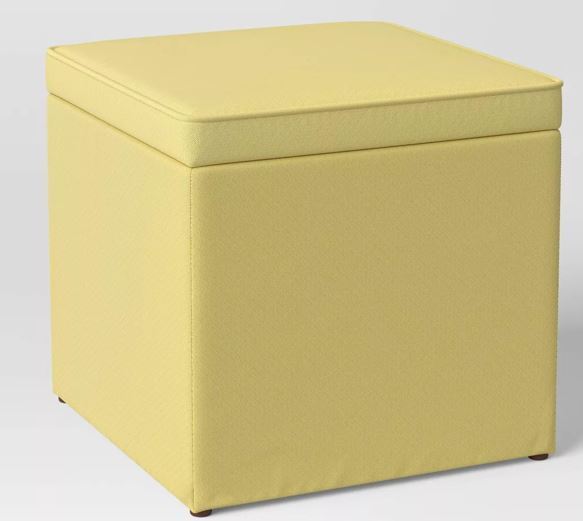 lot 8709 image: 15 Square Small Storage Ottoman (see details)- Room Essentials