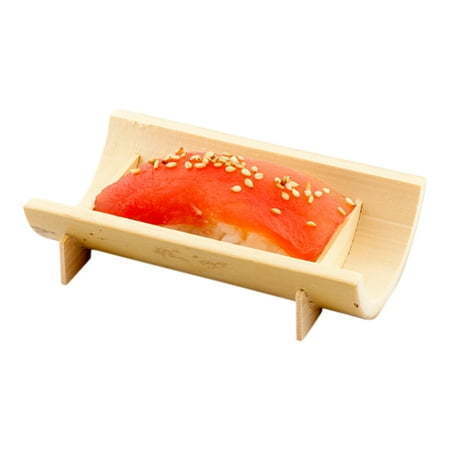 lot 11834 image: Rectangle Natural Bamboo Small Canoe - 4  x 2  x 1  - 100 count box - Retail $69