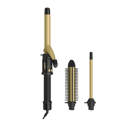 lot 13887 image: Conair Instant Heat Multi-Attachment Hair Styler  Includes 38  Barrel  34  Barrel  1  Round Brush