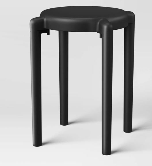 lot 8712 image: Recycled Plastic Accent Side Table Black - Room Essentials