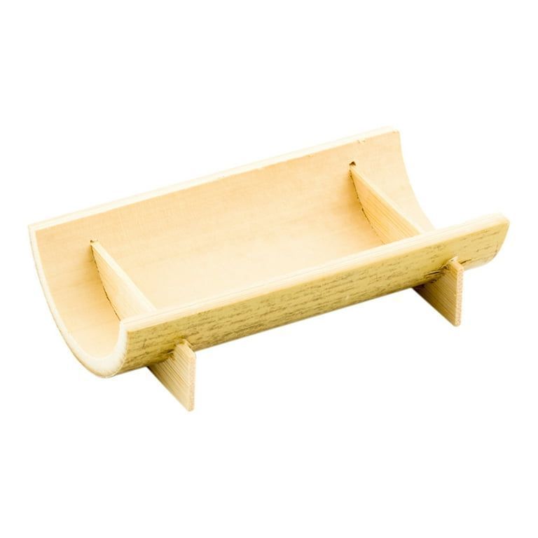 lot 8720 image: Rectangle Natural Bamboo Small Canoe (For sushi servings) - 4 x 2 x 1 - 100 count box - Retail $77