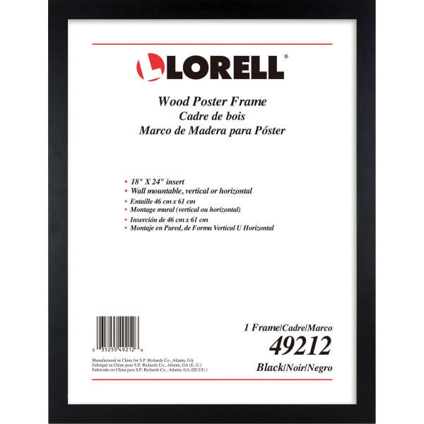 lot 13592 image: Lorell Wide Frame 18  x 24  Frame Size - Rectangle - Horizontal  Vertical - 1 Each - Wood - Black