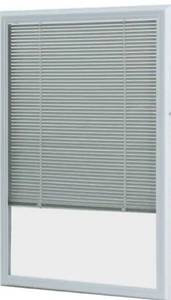 lot 14738 image: ODL White Cordless Add-On Blinds for Raised Frame Doorglass 24in x 39in - Retail $144