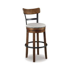lot 14740 image: Signature Design by Ashley Casual Valebeck Bar Height Bar Stool  Brown - Retail $146