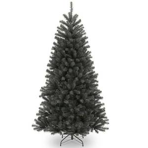 lot 21741 image: National Tree Company 6.5 North Valley Black Spruce Artificial Christmas Tree Hinged Branches, Flame-Resistant, PVC - Retail $72