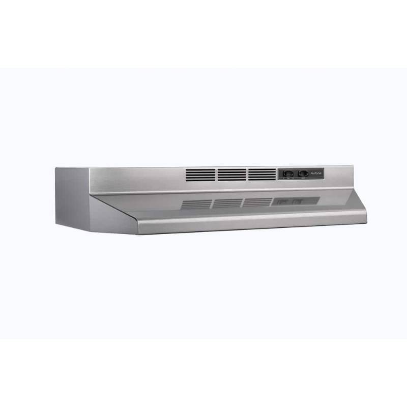 lot 8781 image: BROAN NuTone Series 30-Inch Ductless Under-Cabinet Range Hood, Stainless Steel Finish (See Details) - Retail $99