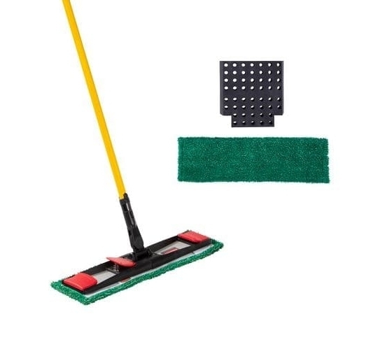 lot 13669 image: RUBBERMAID Microfiber Adaptable Flat Mop Kit (No Extension Rod)