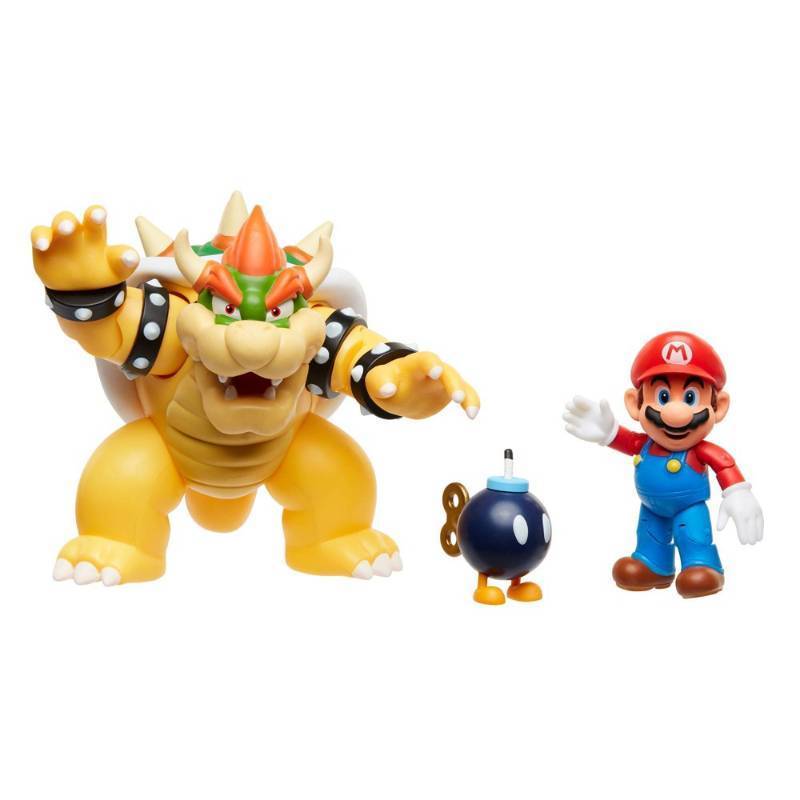 lot 10047 image: Nintendo Mario vs. Bowser Diorama Set (Wave 1) - Retail $199