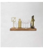 lot 11562 image: MCS Walnut Woodgrain Floating Shelf, 24 Inch X 8 Inch, 24 X 8
