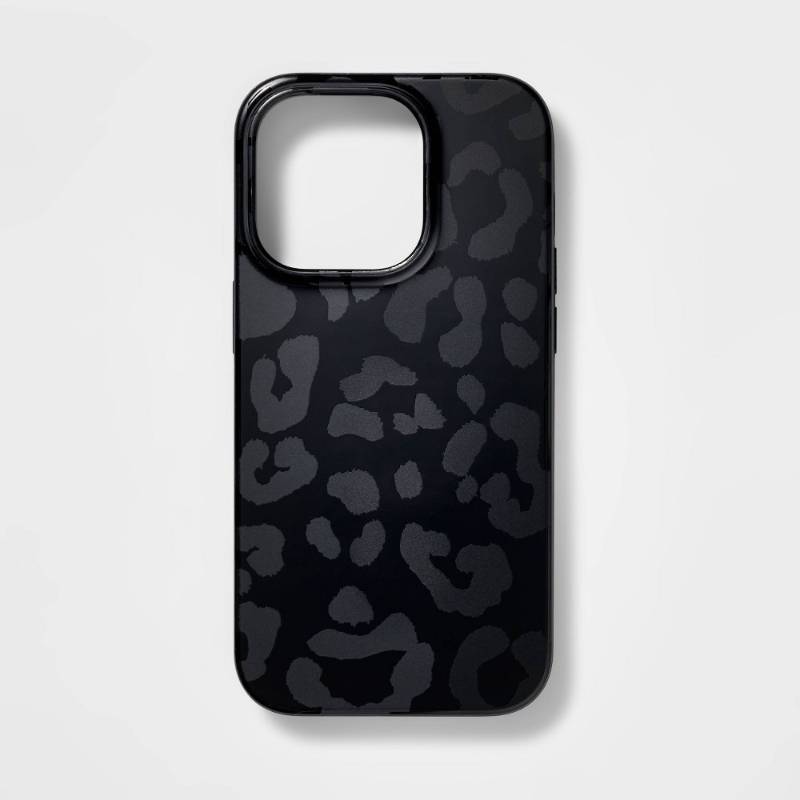 lot 13288 image: iPhone 14 Pro Case with MagSafe - heyday Black Leopard Print