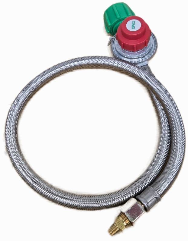 lot 23027 image: Classic Stainless Steel Propane Regulator 10PSIG