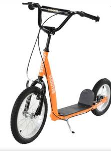 lot 14835 image: Aosom Youth Scooter Kick Scooter for Kids 5 Orange - Retail $86