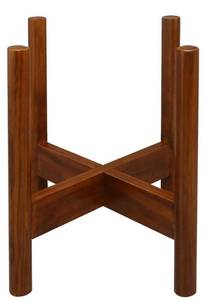 lot 14839 image: Mid-Century Modern Wood Plant Display Stand, Fit Up to 10