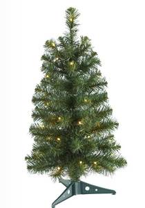 lot 14851 image: Neatly Natural T1699 2 Green Christmas Tree with 35 Battery Box LED Lights