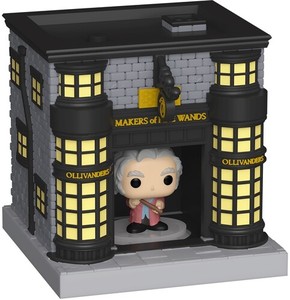 lot 14855 image: Funko Bitty POP Towns Harry Potter Garrick Ollivander and Ollivanders Wand Shop Figures