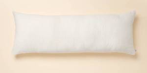 lot 23298 image: Gauze Stitch Pin Dot Lumbar Pillow Sour Cream - Hearth & Hand with Magnolia 33in Long