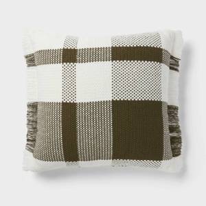 lot 23308 image: Euro Plaid Decorative Throw Pillow - Threshold