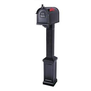 lot 23311 image: Craftsman Mailbox and Post Kit, Black