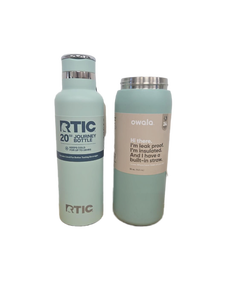 lot 23315 image: RTIC and Owala Insulated Water Bottles - Seafoam Green Set