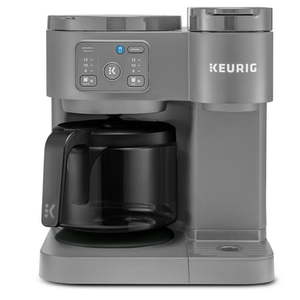 lot 30000 image: Keurig K-Duo Essentials  Hot & Iced Single-Serve K-Cup Pod Coffee Maker & Carafe  Moonlight Grey - Retail $135