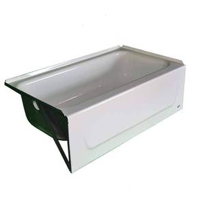 lot 30004 image: Honolulu 46 in. x 27 in. Alcove Soaking Bathtub with Right Drain in White - Retail $278