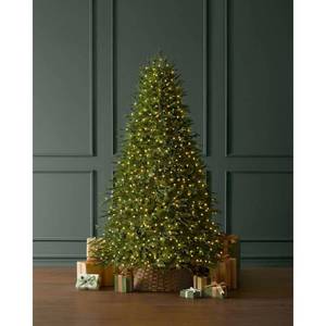 lot 30021 image: 7.5 ft. Breckenridge Twinkling Adaptive Lighting Downswept Fraser Fir LED Pre-Lit Christmas Tree T29 - Retail $349