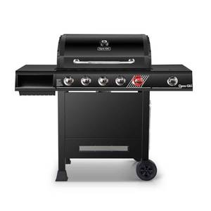 lot 30022 image: 5-Burner Propane Gas Grill in Matte Black with TriVantage Multifunctional Cooking System - Retail $299