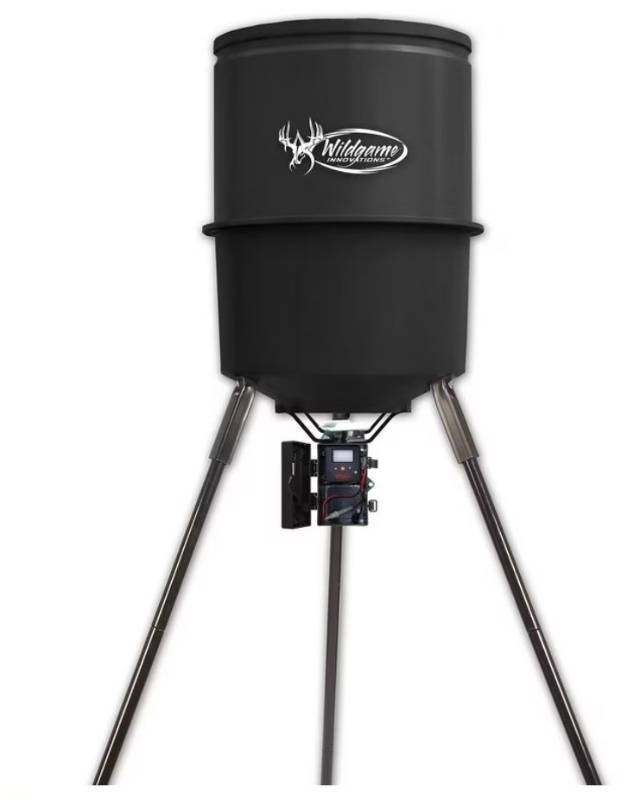 lot 16117 image: Wildgame Innovations Quick-Set 225 Digital Poly Barrel Feeder Kit.(Missing Electric Timer)  - Retail $98