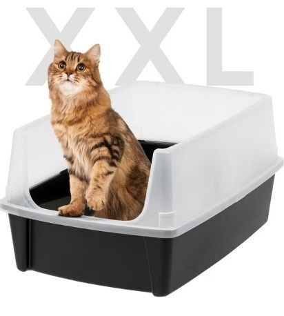 lot 21421 image: High-Sided Cat Litter Box with Shield