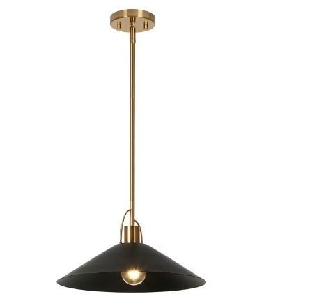 lot 21427 image: LNC Modern Cone Pendant Light with, Adjustable Height, (bulb not included) - Retail $80
