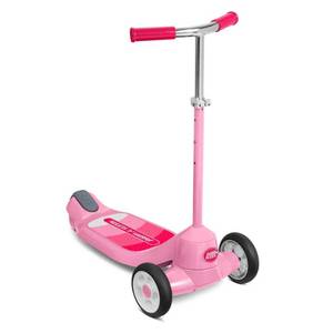 lot 14863 image: Radio Flyer Grow With Me Beginner Kids Kick Scooter - Pink Adjustable Handlebar, Non-Slip Deck