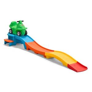 lot 14866 image: Step2 Racing Green Up & Down Roller Coaster Ride-On Pedal Push Toy for Ages 2-5 - Retail $129