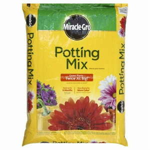 lot 14880 image: Miracle-Gro Potting Mix  For Container Plants  Flowers  Shrubs  16 qt. 2 Pack