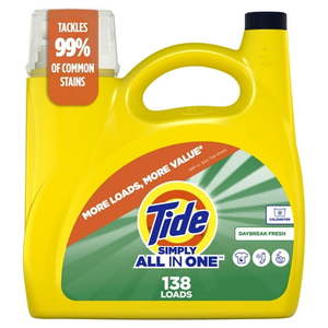 lot 23328 image: Tide Simply All-in-One Liquid Laundry Detergent  Daybreak Fresh Scent  182 fl oz  138 Loads