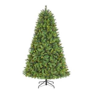 lot 30025 image: 7.5 ft. Oxford Pine LED Pre-Lit Artificial Christmas Tree T13 - Retail $159