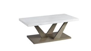 lot 30030 image: RECTANGULAR COFFEE TABLE IN GREY (See Details) - Retail $275