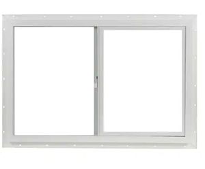 lot 30044 image: 36 in. x 24 in. White Left-Hand Single-Pane Vinyl Sliding UtilityShed Window with Screen - Retail $179