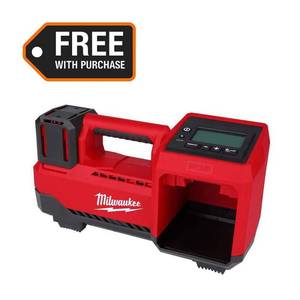 lot 30045 image: Milwaukee 2848-20 M18 18V Compact Tire Inflator (Bare Tool) - Retail $199
