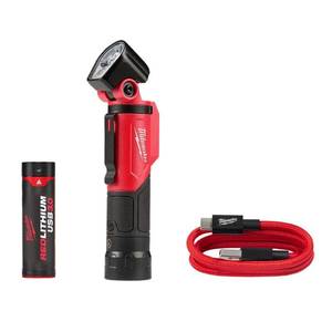 lot 30058 image: Milwaukee 2113-21 USB Rechargeable Pivoting LED Flashlight (See Details) - Retail $88