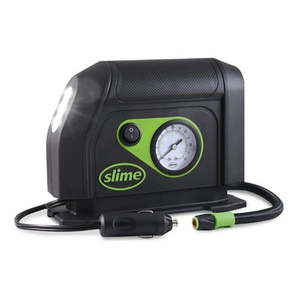 lot 30081 image: Slime Tire Inflator  Air Compressor  with Analog 100 Psi Max  Long Hose and LED Light  12V  8 Min Inflation  New  Multiple Makes - 40050w