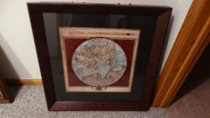 lot 1772 image: Nova totius terrarum orbis geographica ac hydrografica tabula wall picture.