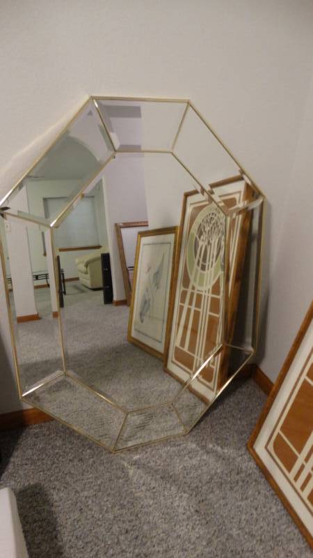 lot 1778 image: Large wall mirror.