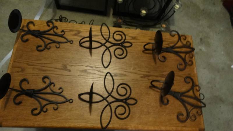 lot 1832 image: Lot of Candle holder wall decor.