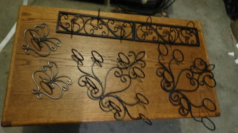 lot 1833 image: Candle holder wall decor.