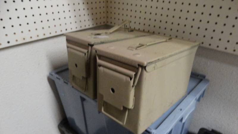 lot 1867 image: 2 Large ammo boxes.
