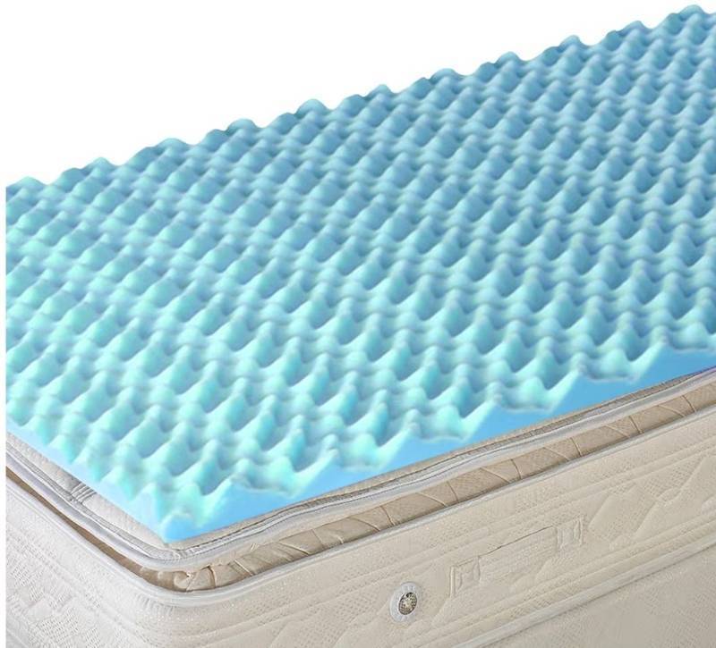 lot 13593 image: Foam Mattress Topper, Foam Pad for Support, Air Circulation, Pressure Relief & Weight Distribution, Twin Size